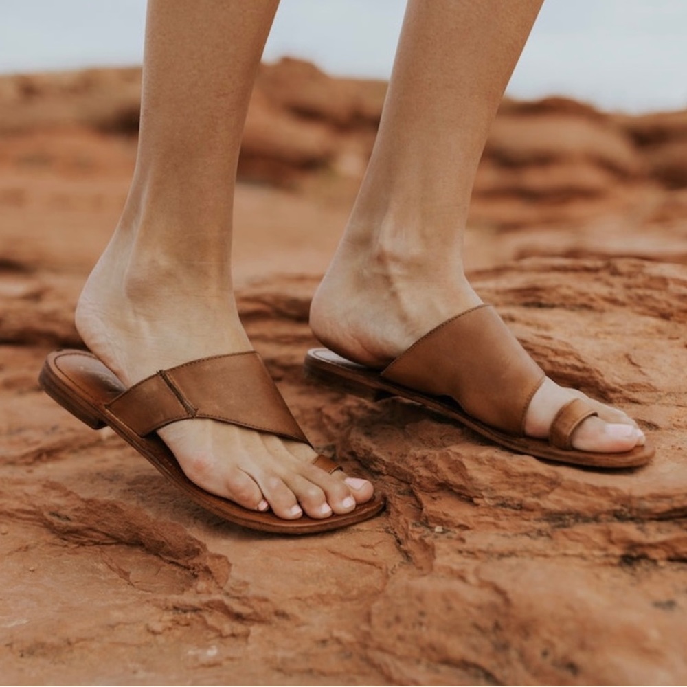 Free People Sant Antoni Slide Brown Sz 8.5M